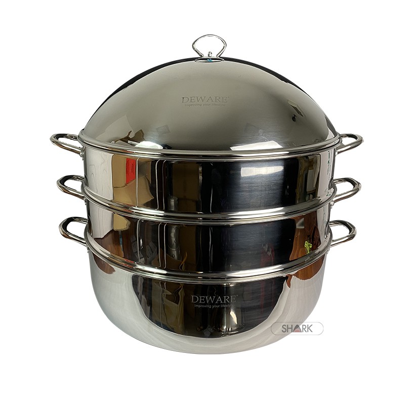 Premium Quality Steamer Pot Stainless Steel Three layer Thick Steamer Pot Soup Steam Pot Cooking Pots Cooker GasStove