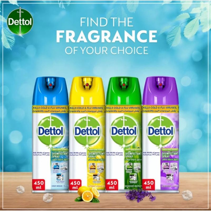 Dettol Disinfectant Spray Morning Dew 450ml Shopee Malaysia