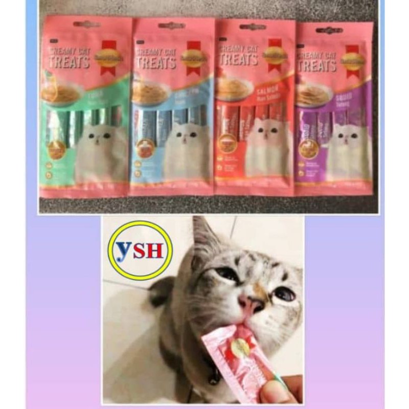 Smartheart Creamy Cat Treat 15g 4 Pack Shopee Malaysia