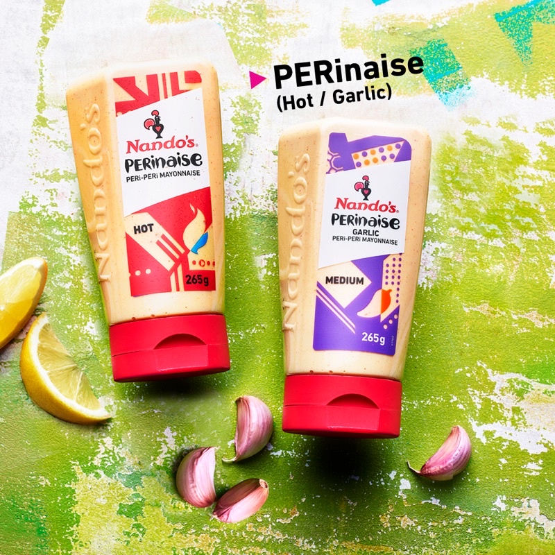 Nando’s Perinaise PeriPeri Mayonnaise Sauce Hot / Garlic Medium 265g