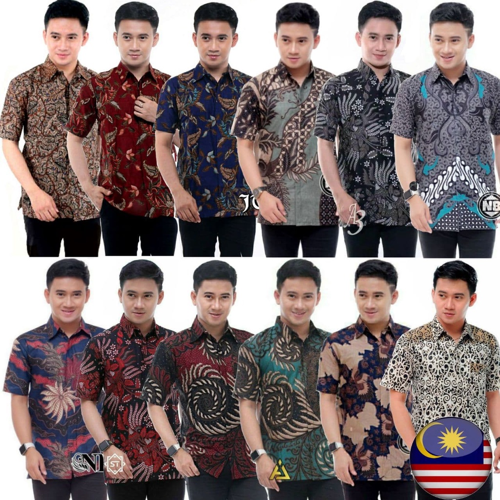 ⊕[RESTOCK]u203c️KEMEJA BATIK LELAKI LENGAN PENDEK Shirt Baju Size 