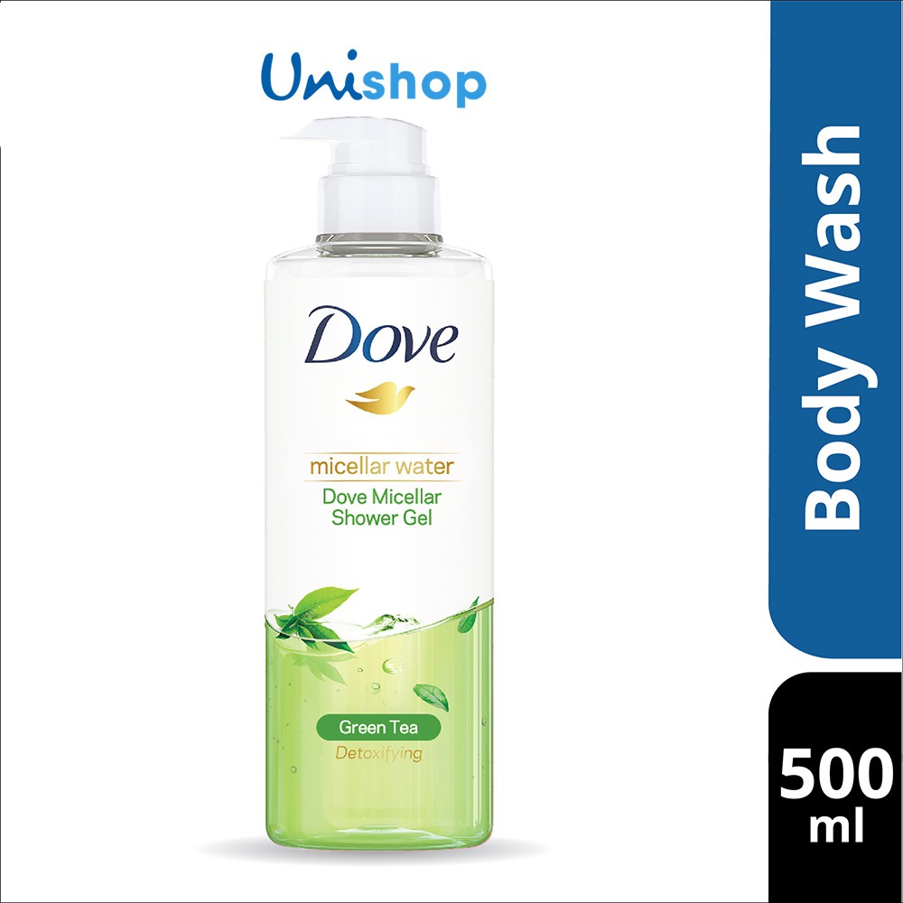 [Expiry Apr'23] Dove Micellar Shower Gel Water Detox 500ml Shopee