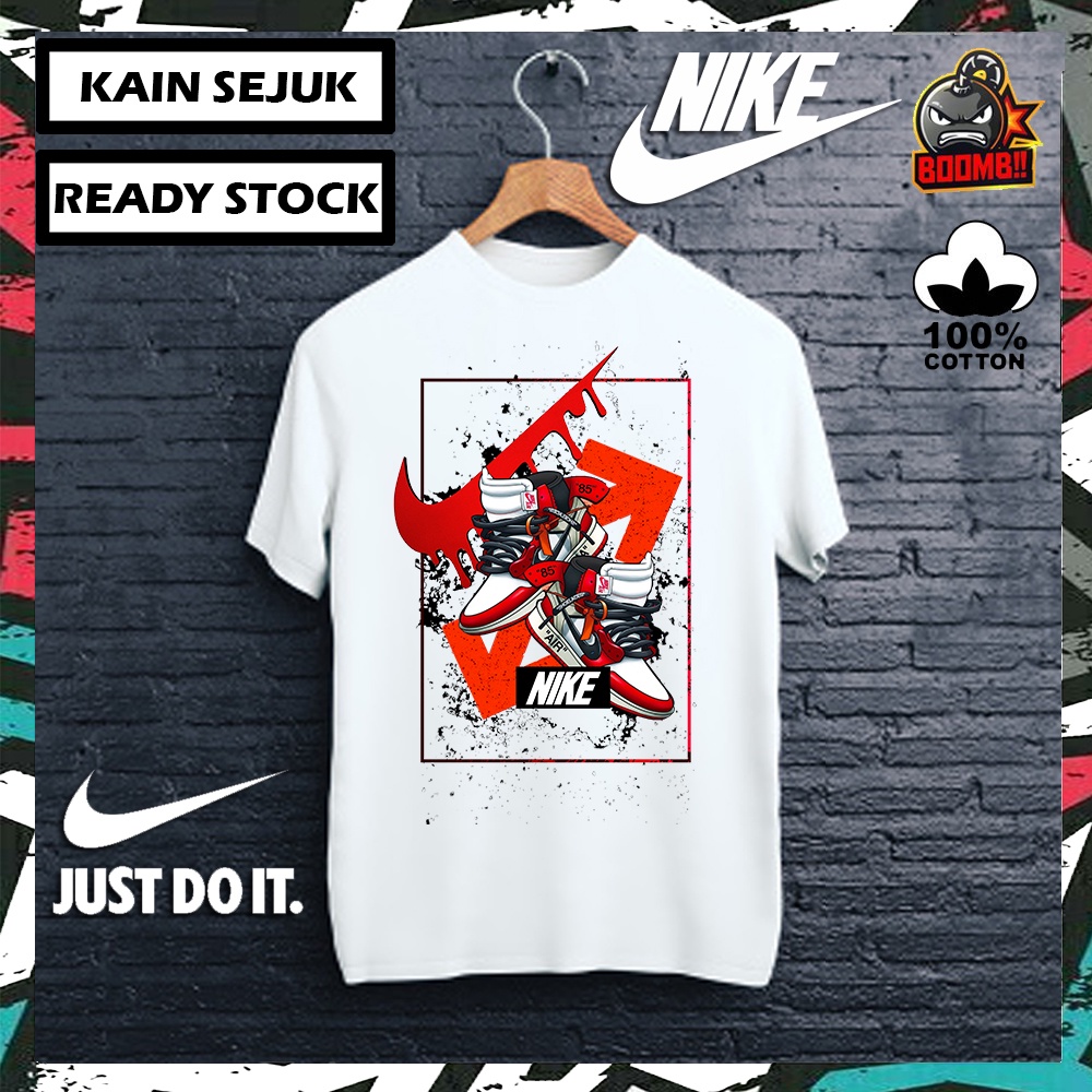 ?100% PREMIUM COTTON? NIKE 14 Cotton Tshirt T Shirt Tee Round Neck Men Women Unisex Baju Lelaki Wanita Perempuan