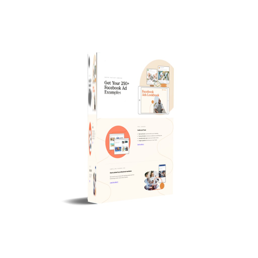 250+ Facebook Ad Examples - Ebooks course tutorial guide