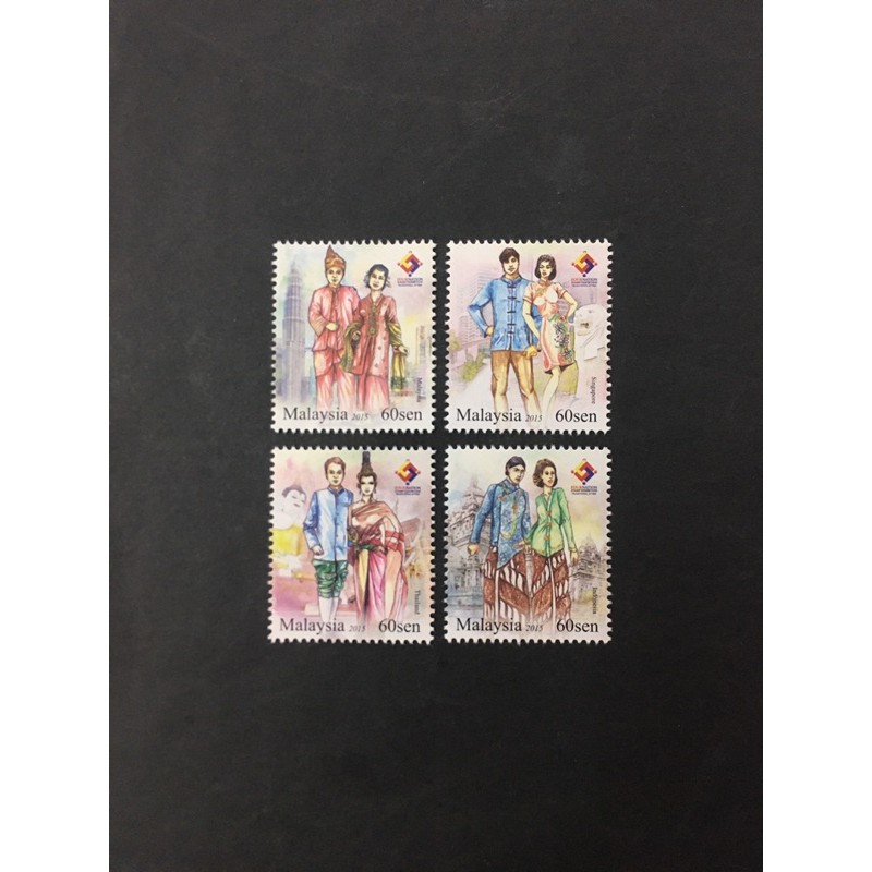 Traditional Attire @ Four Nation Exhibition 2015 - Complete 4v MNH Mint Stamp