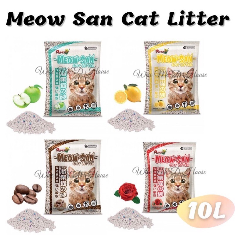 Meow San Clumping Cat Litter / Pepets Dust Free Cat Sand Pasir Kucing