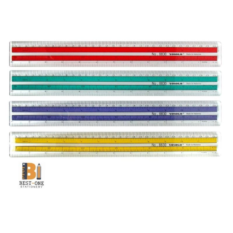 Yosogo 30cm Hard Plastic Ruler 8830 Long Shopee Malaysia