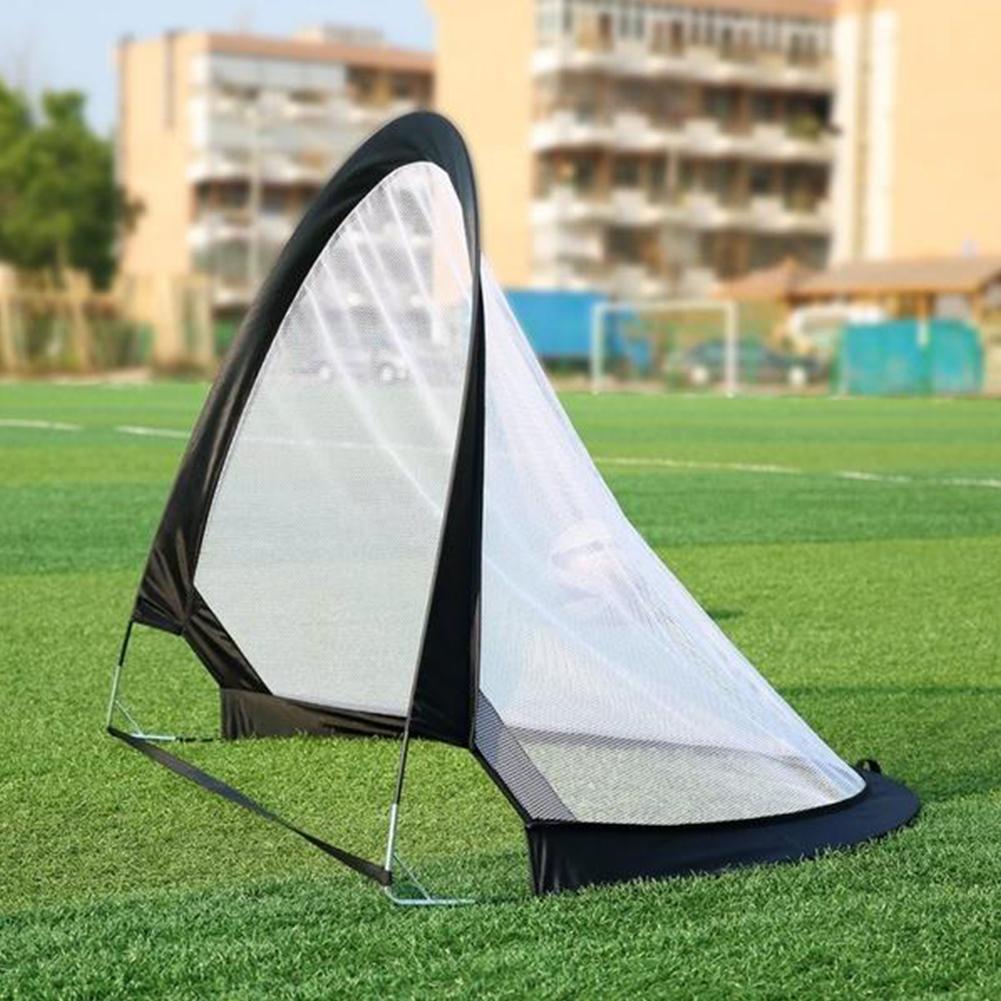 Kids Portable Folding Up Football Soccer Goal Training Carry Net Bag V1E4