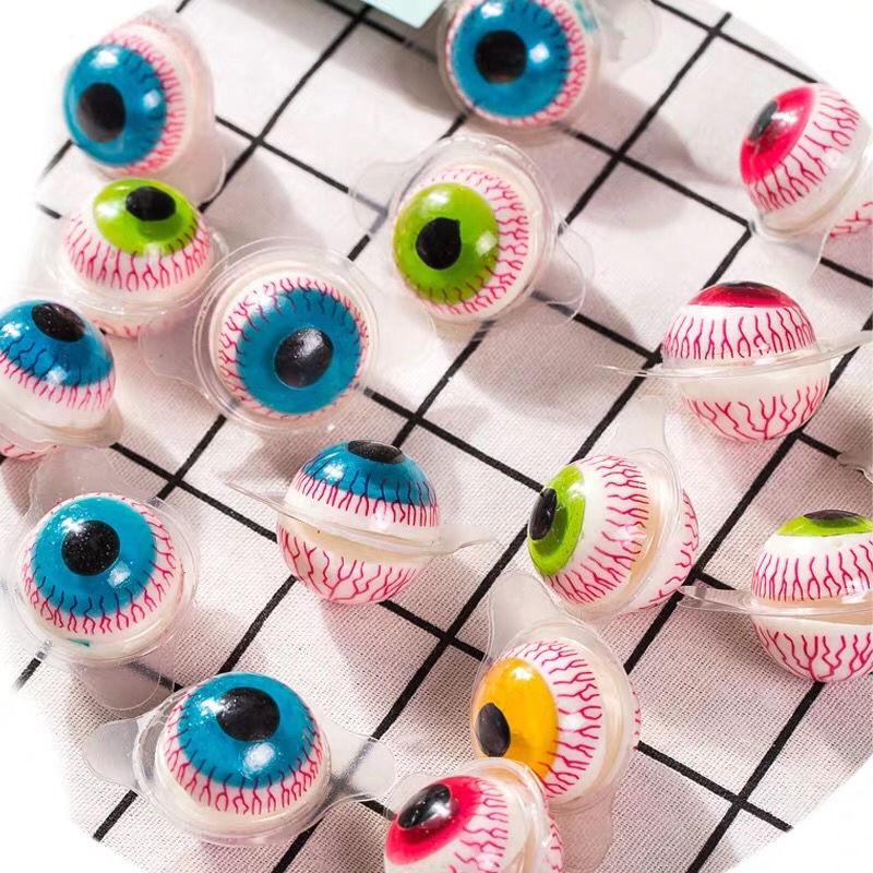 Whole bag of 30 tablets Pectin Candy Horror Gummy Eyeball Gummy Candy