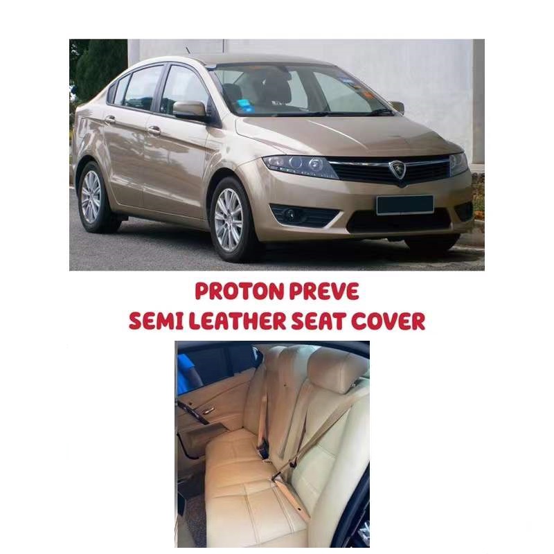 [KOMI]PROTON PREVE CUSTOM FIT OEM CAR SEAT CUSHION COVER SEMI LEATHER BEACH COLOUR ORI STANDARD DESIGN