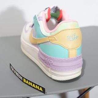 F NIKE AIR FORCE 1 ONE SHADOW PALE IVORY PASTEL WHITE PINK ...