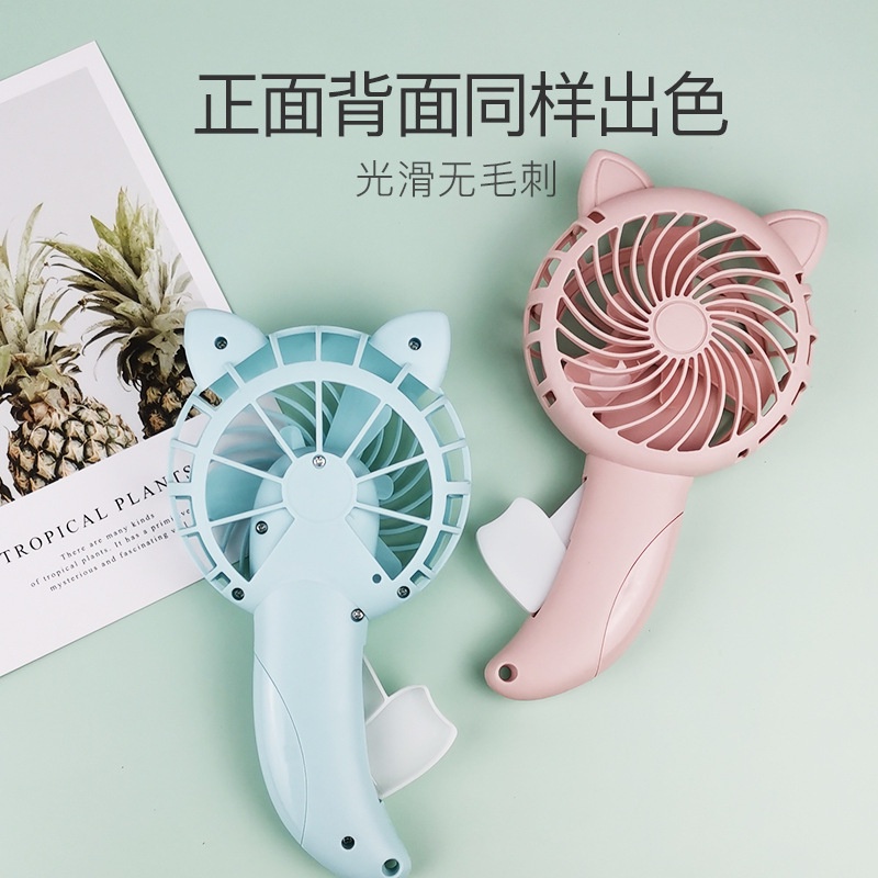 Premium Durable Hand Held Fan Pressure Mini portable without battery Household Color Manual Cartoon Coolin Purpose Ve... - Image 4
