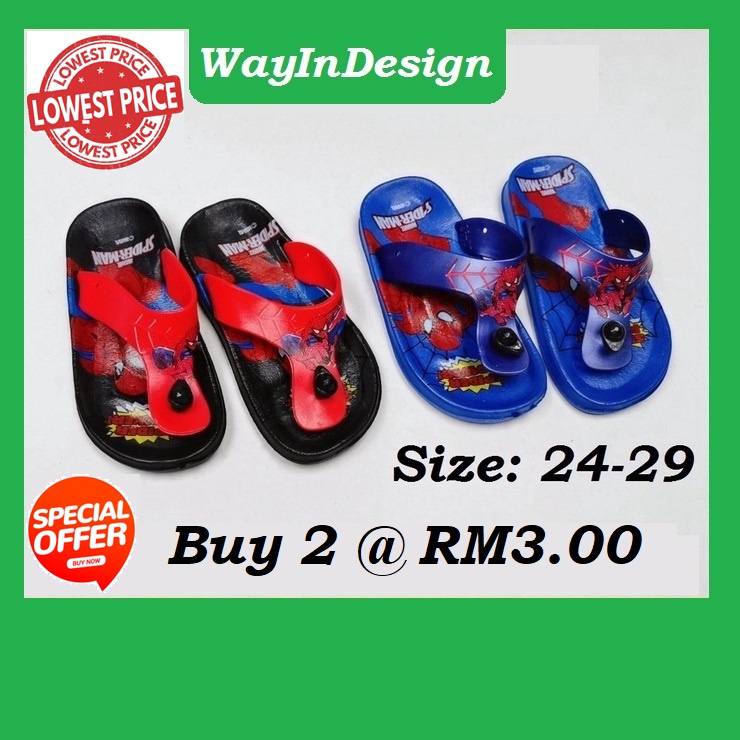  SALE] Baby & Kids Cartoon Shoes | Boys Spiderman Slippers Sandals |  Kasut Selipar Budak Kartun Budak Lelaki-E0023 | Shopee Malaysia