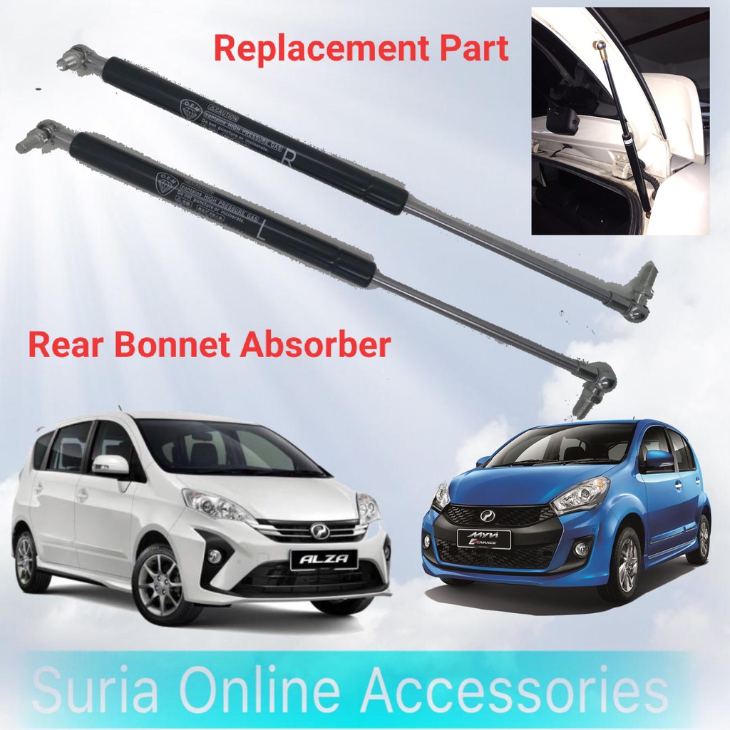 Perodua Myvi 2011 2017 Alza Rear Bonnet Absorber New Replacement Part Easy Installation Long Lasting Lifetime Shopee Malaysia