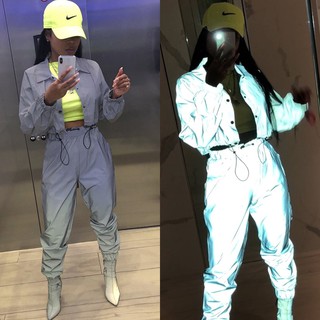 womens reflective tracksuit