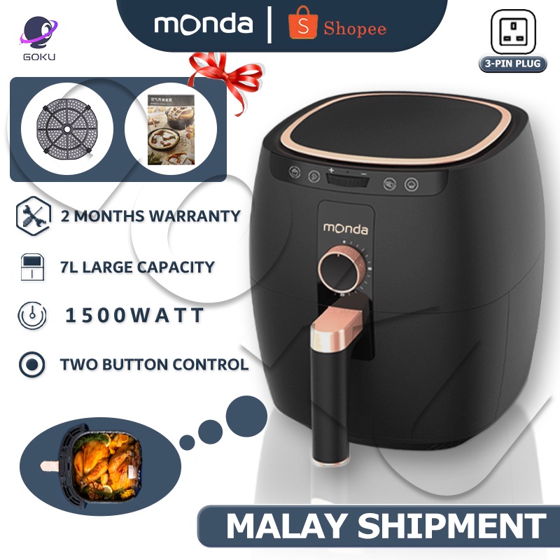 Monda 7L Air Fryer Non Stick Cook Fryers Electric 7L Healthy Electric