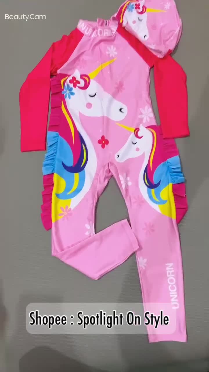 Buy 139 Penang Ready Stock Free Cap One Piece Kids Swimming Suits Unicorn Swimsuits Swimwear Baju Renang Budak Perempua Seetracker Malaysia