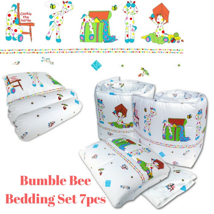 Bumble Bee 7pcs Crib Bedding Set Shopee Malaysia