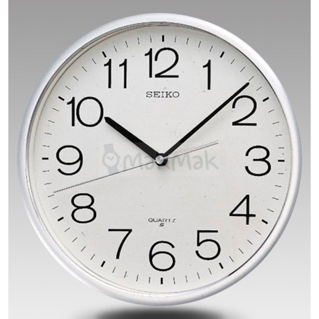 100% Original] SEIKO QXA014S Silver Wall Clock Jam Dinding QXA 014 S |  Shopee Malaysia