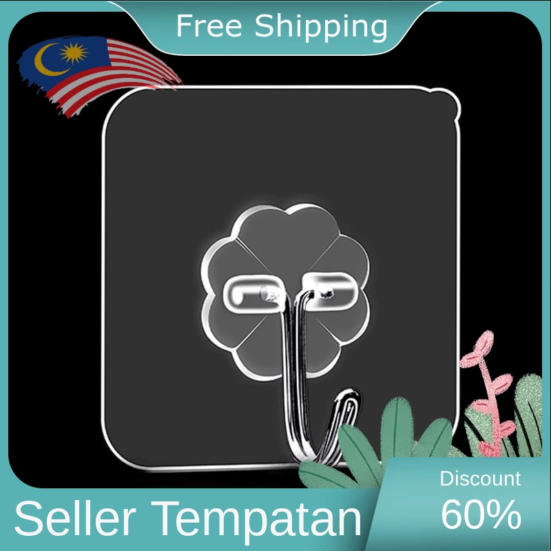 Ship Today - (1 pcs) Magic Hook Transparent Wall Kitchen Without Nails Strong Sticky Sucker Heavy Hanging Adhesive