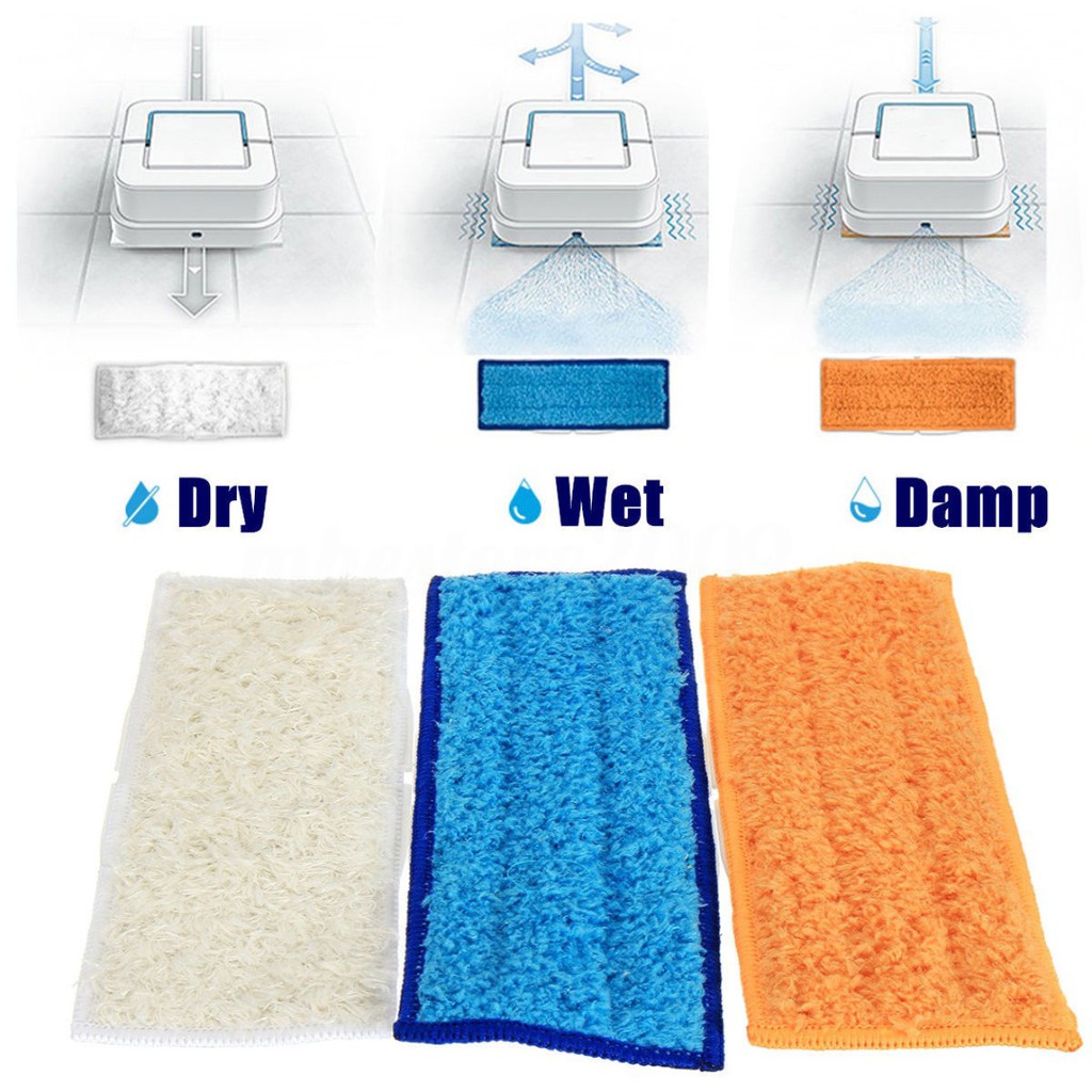 1 3pcs Replace Washable Damp Wet Dry Mopping Pad Cloth For Irobot Braava Jet 240 Shopee Malaysia