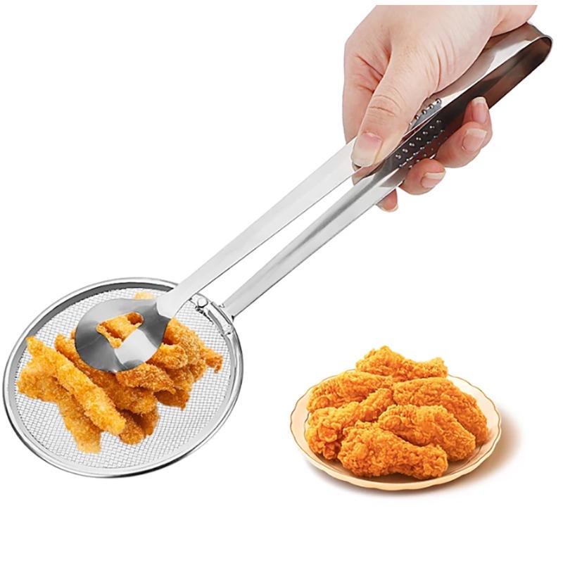 TTHUAN Stainless Fine Mesh Strainer OilFried Filter Spoon Ladle