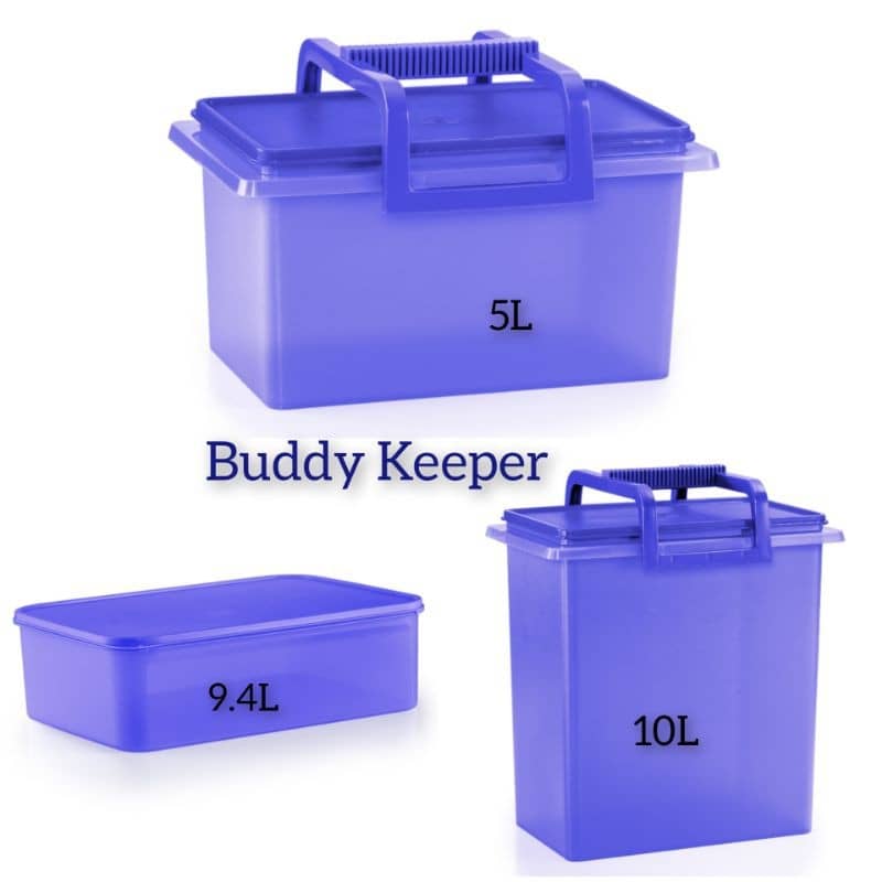 Tupperware Buddy Keeper with Handle Set of 3  ( 5.0L / 10.0L / 9.4L ) 1 set 3 pcs-READY STOCK