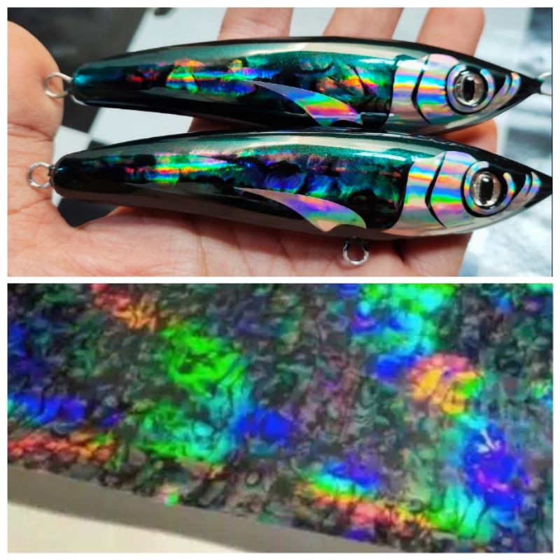20cm x 10cm Hologram Vinyl Sticker for Fishing Lure Shopee Malaysia