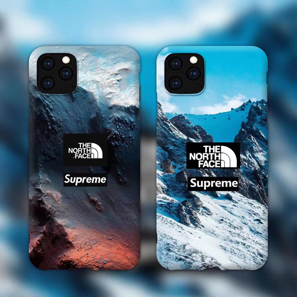 Trendy Supreme Phone Case North Face Snow Volcanic Iphone11 Case Shopee Malaysia