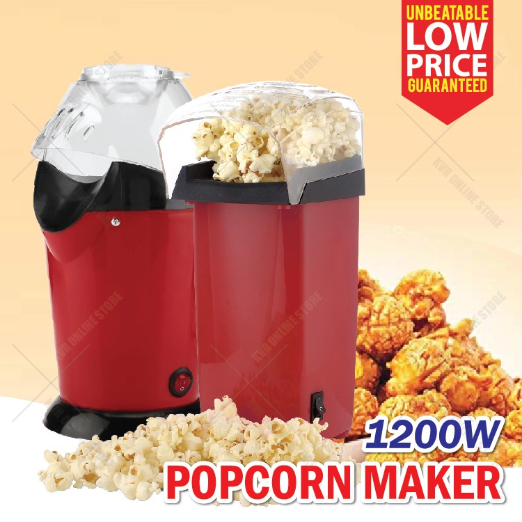 1200W Mini Electric Popcorn Maker Popcorn Popper Hot Air Oil Free/Mesin Membuat Bertih Jagung