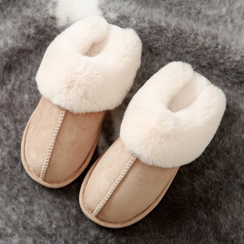 Womens Comfy Slippers Faux Fur House Shoes Indoor Outdoor Bedroom Warm Lady Memory Foam Fuzzy Slippers Winter