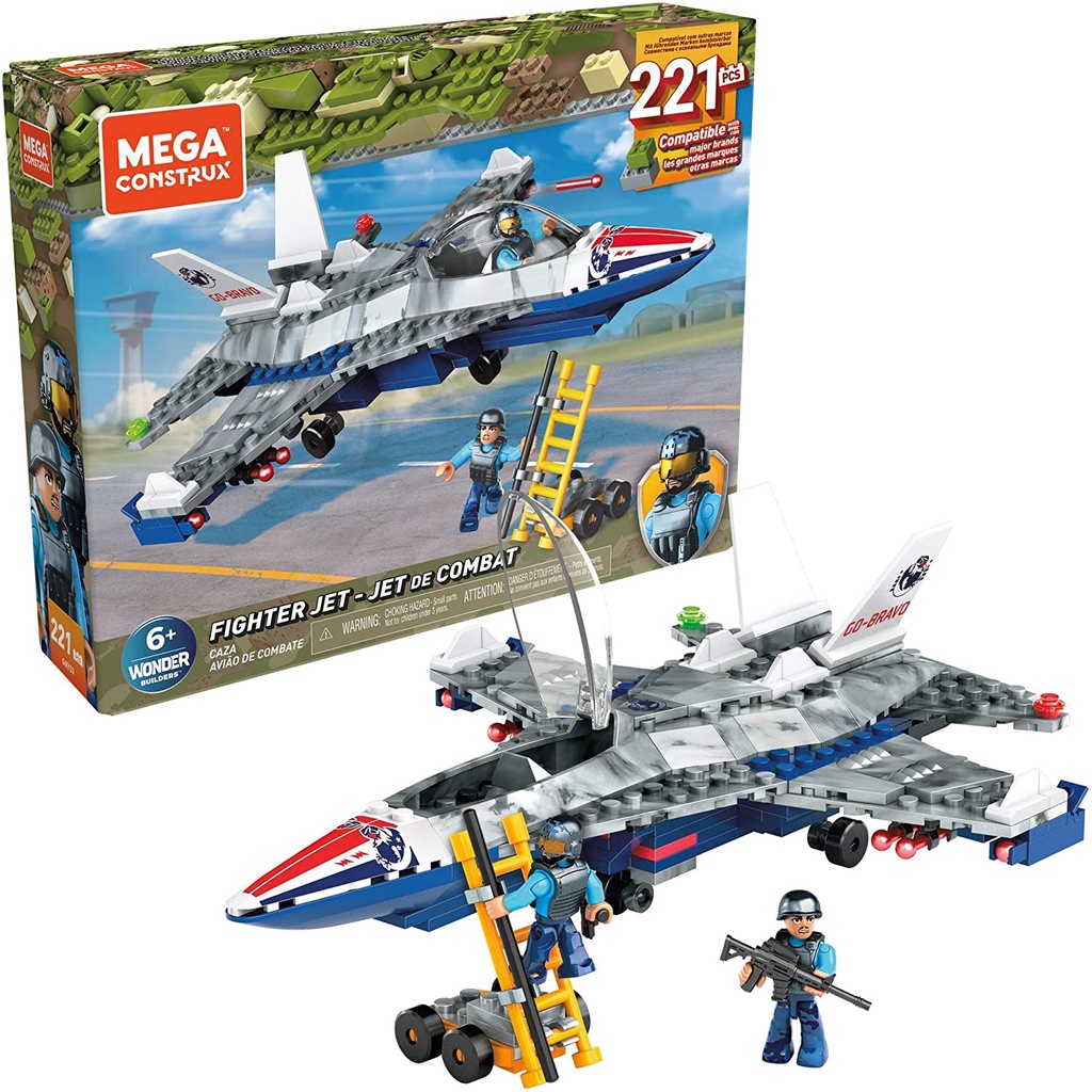 Mega Construx Fighter Jet Construction Set With 223 Pieces Building