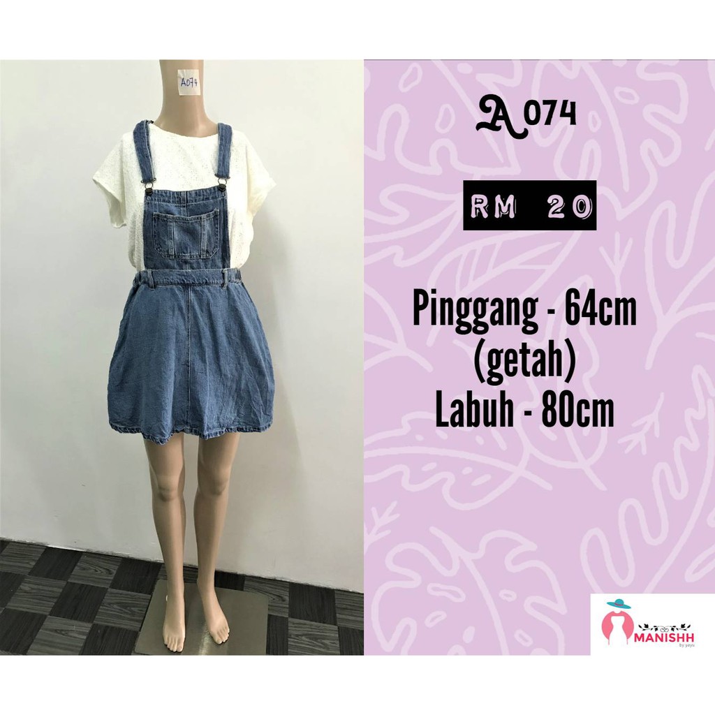 denim pinafore jumpsuit