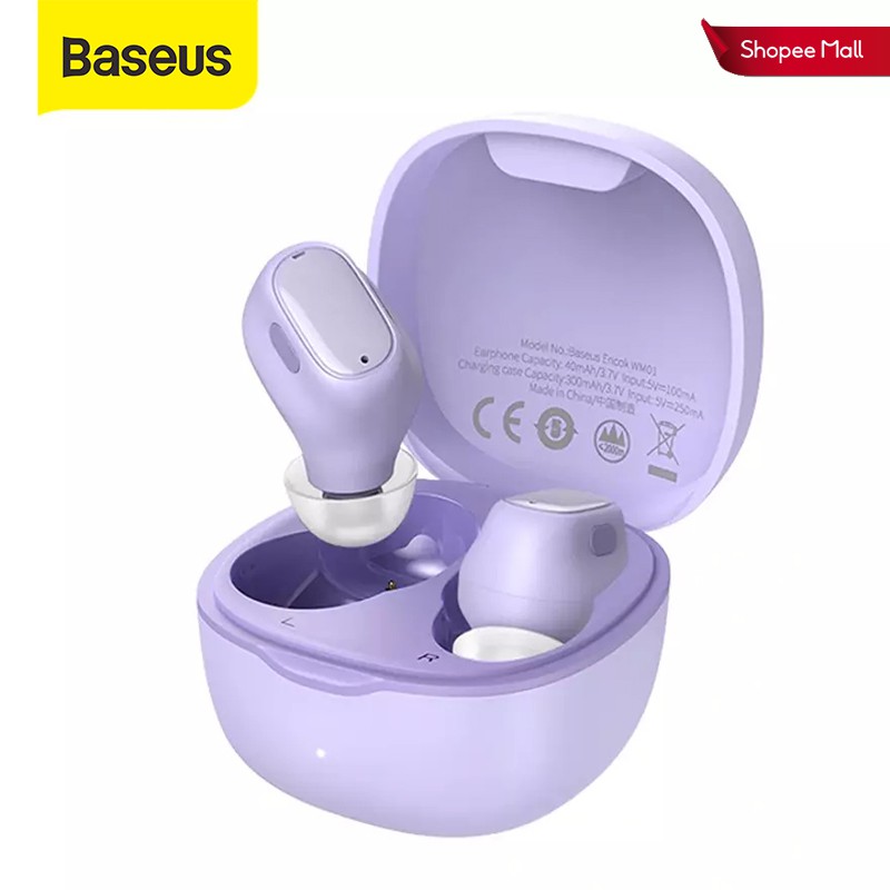 Baseus WM01 TWS Bluetooth Earphones Stereo Wireless 5.0 Shopee Malaysia