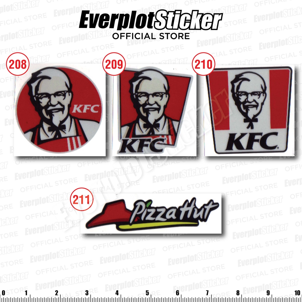 ReadyStock Sticker Pantulan Cahaya KFC & Pizza Hut Sticker