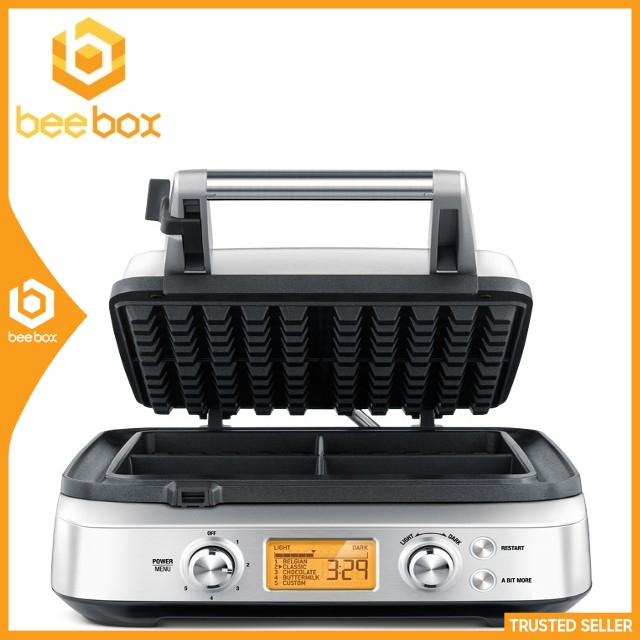 Breville Waffle Maker 4 Slices Black/Silver BWM640 Shopee Malaysia