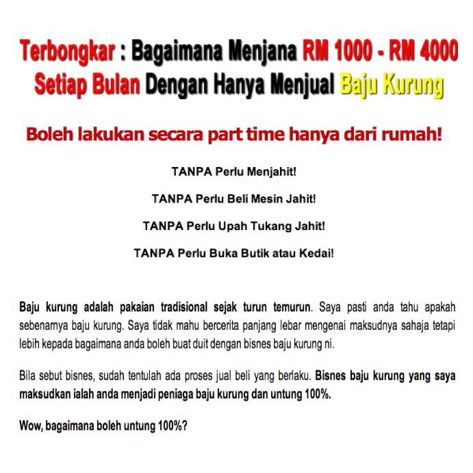 Ebook Rahsia Usahawan Baju Kurung ( Ebook + Video)  Shopee Malaysia