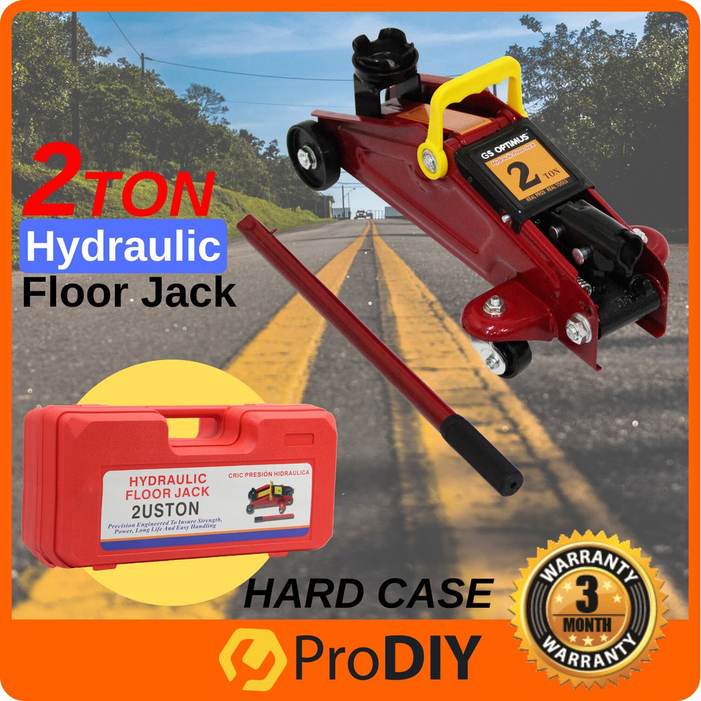 2 Ton Portable Hydraulic Floor Jack Stand Car Jack Heavy Duty Trolley With Hard Case