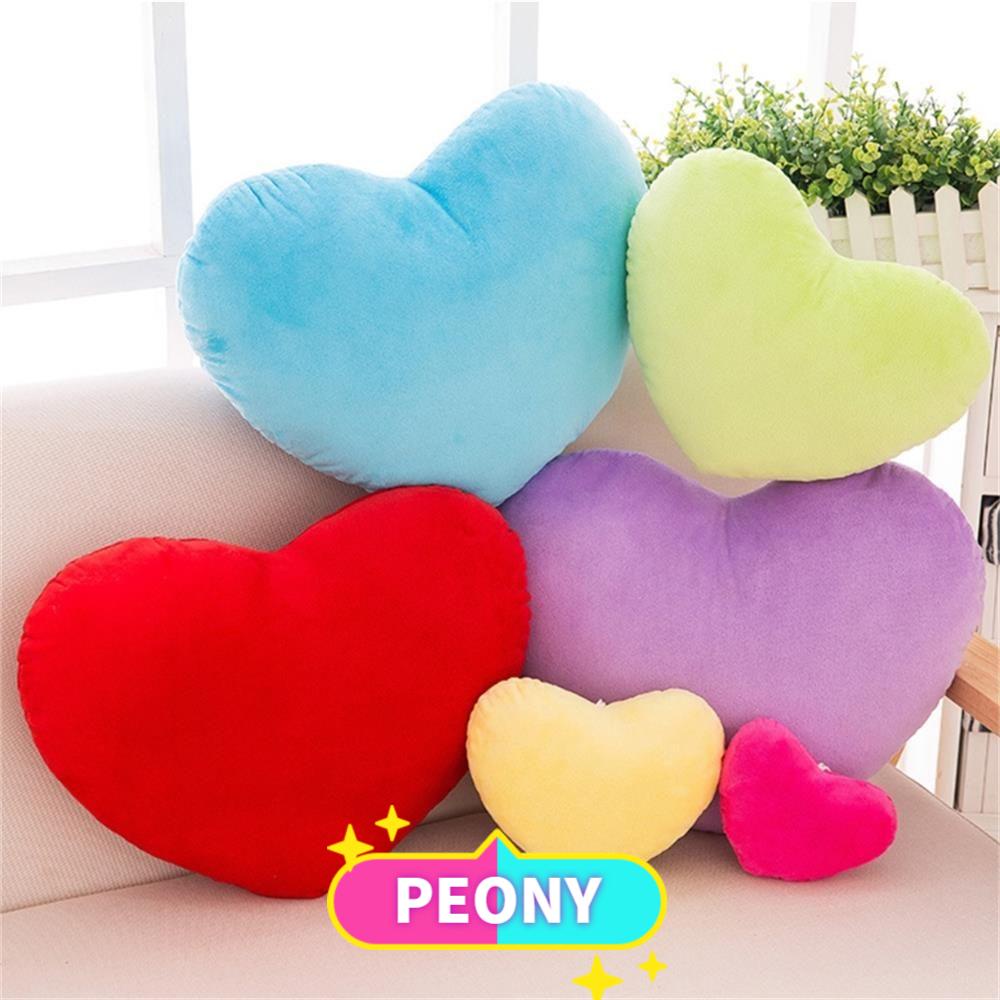 PEONY Pink Color Heart Plush Pillow Red Color Heart Shape Soft Pillow for Birthday Valentines Day Home Decorative Hot Stuffed Pillow