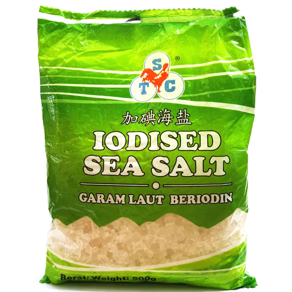 STC IODISED SEA SALT COARSE / GARAM LAUT BERIODIN KASAR 500GM | Shopee ...