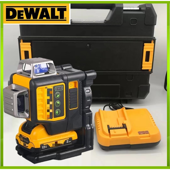 Mesin Pengikat 12 Lines Professional Laser Level Green Beam Line 12V Lithium Battery 360