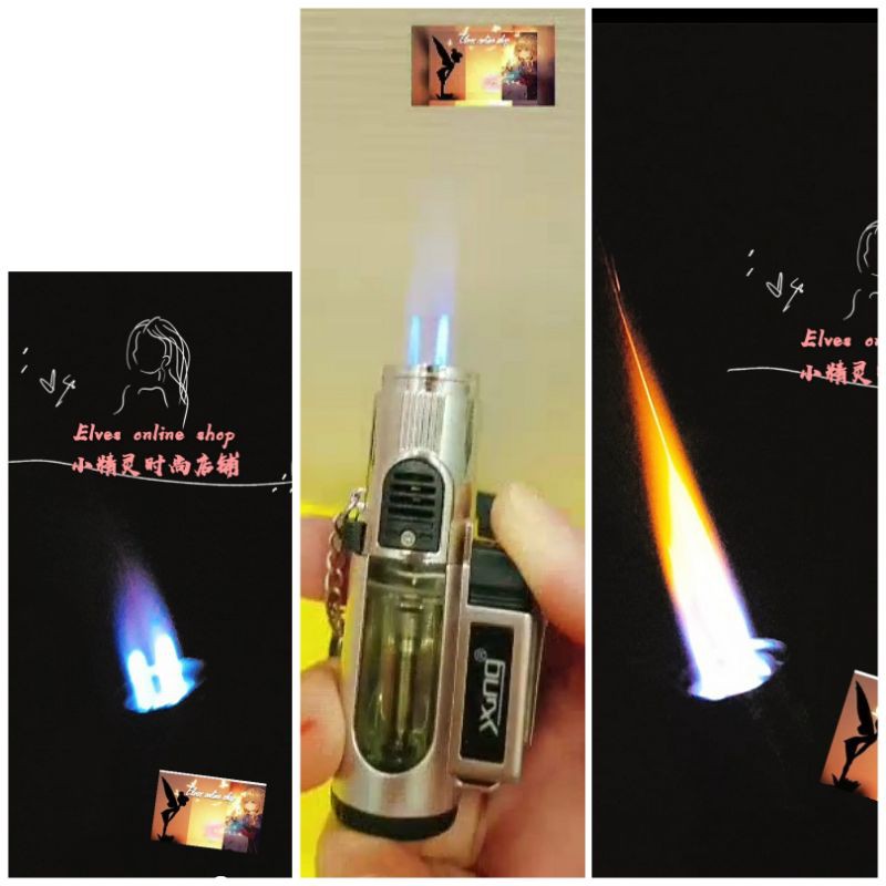 ＃Elves＃劍靈帶鎖防風三頭直衝打火機 YXing With Lock Triple Jet Flame Lighter