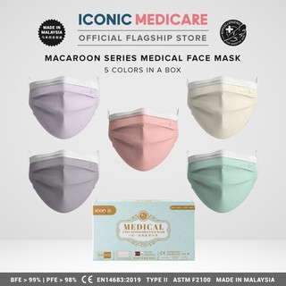 Image of Iconic 3 Ply Medical Face Mask - Macaroons III (50pcs)