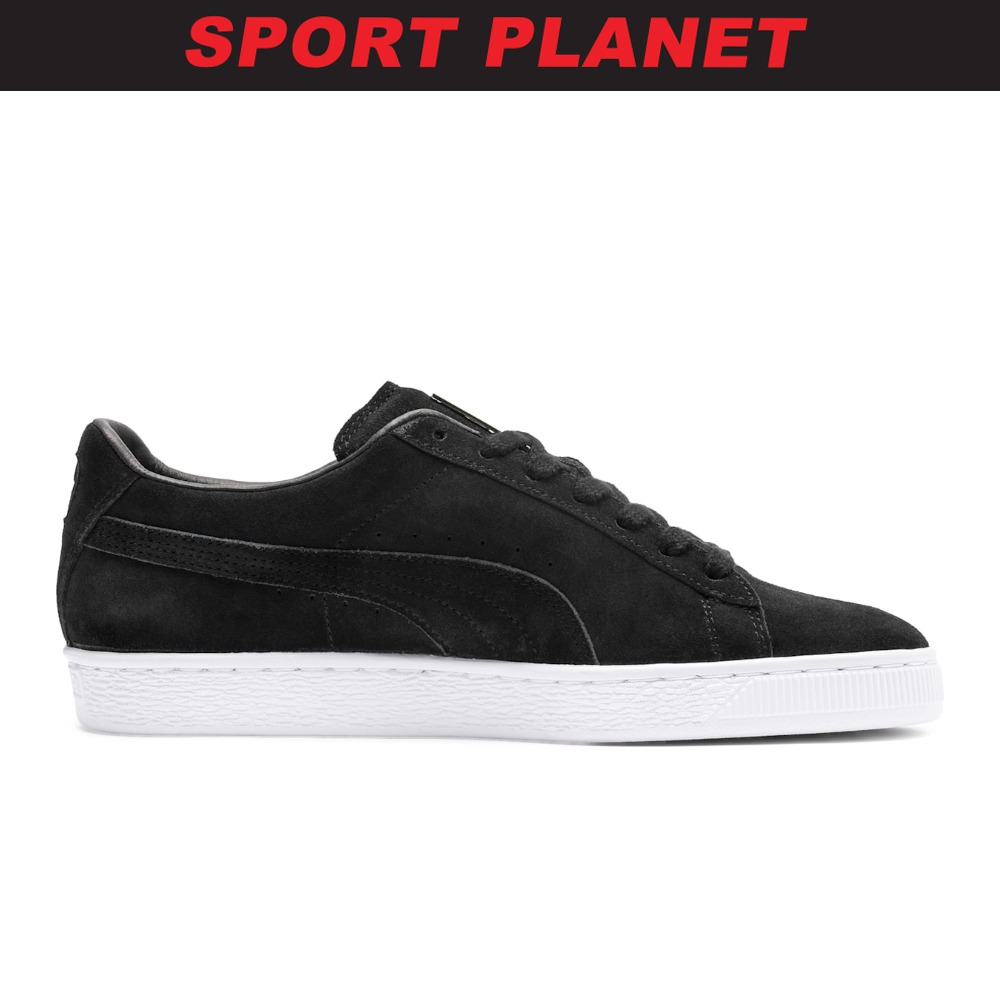 suede classic metal badge trainers