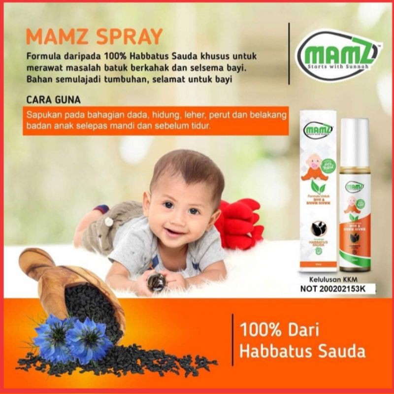 Original Mamz Spray Penawar Batuk Berkahak Selesema Dan Kembung Perut Shopee Malaysia