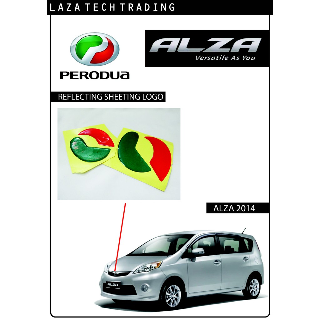 ALZA 2014~2018 REFLACTIVE LOGO | Shopee Malaysia