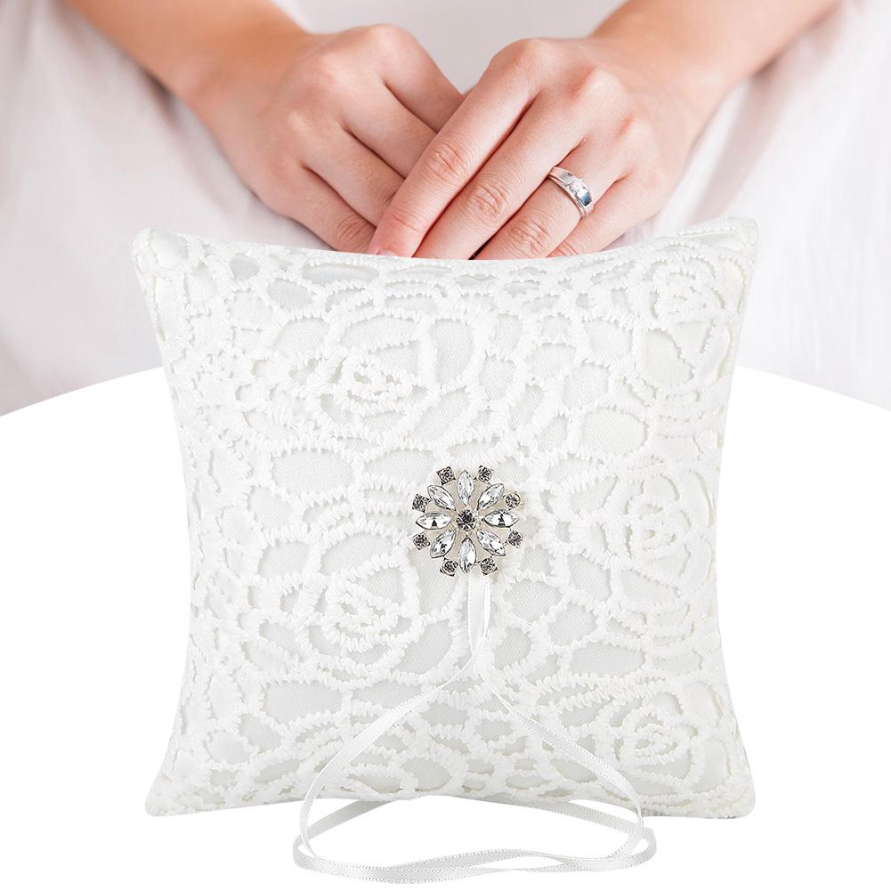Wedding White Lace Coral Ring Pillow Ring Holder Ring Shopee