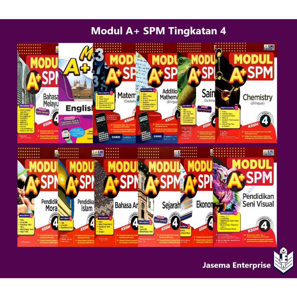 Modul A+ SPM Tingkatan 4 BM  English  Addtional Mathematics  Sains