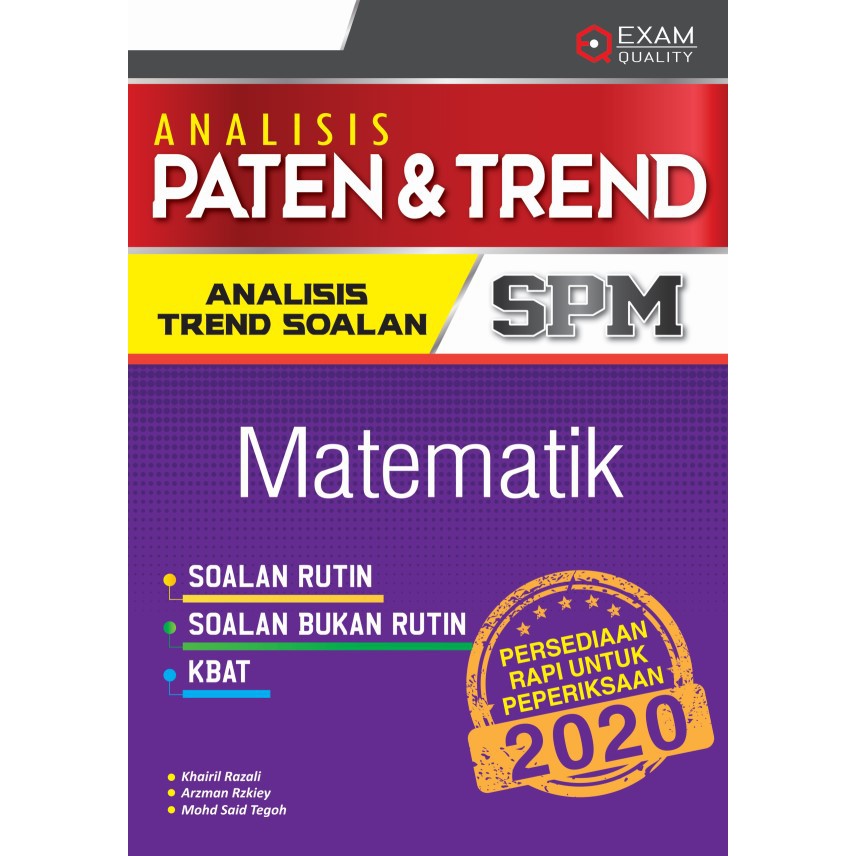 Analisis Paten & Trend SPM Matematik  Shopee Malaysia