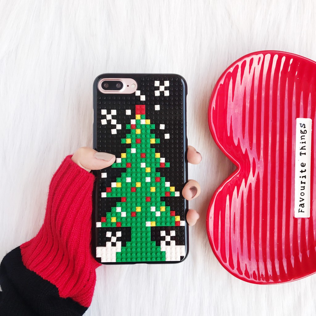 Phone Case Diy Building Blocks Brick Christmas Tree Pc Hard Case